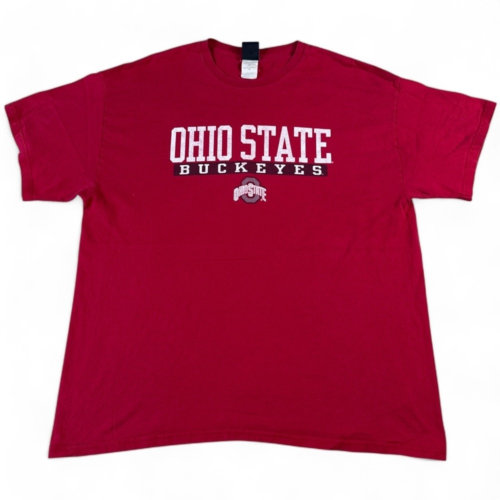 Vintage Ohio State Buckeyes T Shirt Adult Size XL Red Varsity Logo Tee